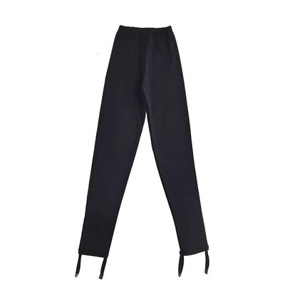 JoyCan Men's Straight Figure Skating Training Pants with Fleece Insulation Boys' Skating Training Clothes for Performance Black