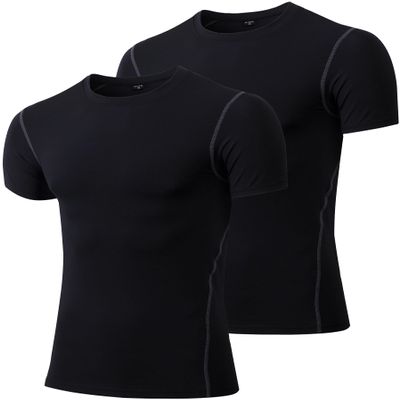Men's Compression Shirts Athletic Workout Shirts Short Sleeve Sports T Shirts Base Layer Undershirts Gym Tops
