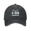 Yomconect Support Squad Metastatic Breast Cancer Awareness Adjustable Stylish Unique Unisex Washed Cowboy Baseball Adult Hat Black view 2