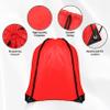 CACASO 20 Piece Drawstring Backpack Bulk,String Backpack Drawstring Bags,Draw String Backpack,Cinch Bag Sackpack for Men Women Gym Sports Travel Swimming Beach(Black+Red) view 3