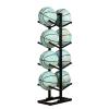 LOBUNS Sports Ball Storage Stand Vertical Black Basketball Rack for School Garage Playground, 3/4 /5 - Tier Sports Equipment Organizer Holder for Basketball Football Volleyball Display(5-tier) view 1