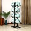 LOBUNS Sports Ball Storage Stand Vertical Black Basketball Rack for School Garage Playground, 3/4 /5 - Tier Sports Equipment Organizer Holder for Basketball Football Volleyball Display(5-tier) view 3