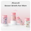 abandi Men's Underwear Boxer Briefs Ice Silk Cool Seamless Underwear Trunks Pink Boxers with Pouch 5 Pack, 003 Size 2XL view 3