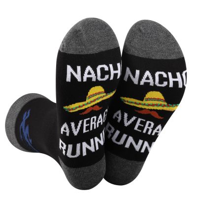 BDPWSS Nacho Average Runner Running Socks Marathon Runners Cross Country One Size Regular"iela Regular +