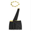 Agoky Men's One Shoulder Ancient Greek God Knight Warrior Costume Cosplay Outfits with Headwear Black XX-Large view 4