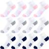 Girls Ankle Socks Kids Cushioned Athletic Quarter Socks Boys Cotton Short Sock Sports 10-14 Years Youth 12 Pairs(4Grey+4Navy+4Pink, L) view 1