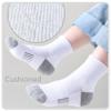 Girls Ankle Socks Kids Cushioned Athletic Quarter Socks Boys Cotton Short Sock Sports 10-14 Years Youth 12 Pairs(4Grey+4Navy+4Pink, L) view 4