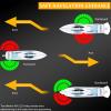 PSEQT Boat Navigation Lights 4'' Red Green LED Marine Bow Stern Port Starboard Signal Sailing Waterproof Lights 12V for Pontoon Kayak Yacht Sailboat Fishing Bass Boats (1 Red & 1Green, Silver Cover) view 4