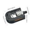 1pair Folding Bike Pedals Mountain Bike Pedals Aluminum Bicycle Flat Pedals 9/16'' with Reflective Strips Wide Flat Cycling Pedals for Ebike, Urban Commute, MTB Bikes(Color:Black+Silver) view 2