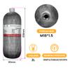 TUXING 2L/122ci 4500psi Carbon Fiber Air TankEmpty Bottle Paintball Filling Station with Two Pressure Gauges Up to with 24 Inch High Pressure Hose M18*1.5 view 3