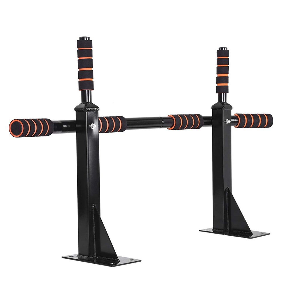 JDXQBLD Indoor Pull-up Single Bar Exerciser Multi-functional Rings Mount (Black 94 * 51 * 18)