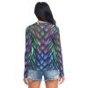 Aflyko Animal Print Women Summer Outfit Dragon Scales Ocean Stretchy Long Sleeve Tee Shirt Soft Cooling Mesh Tops Fashion Breathable Blouse for Night Date, XL view 4