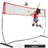 Bearwill Volleyball Net, 12FT Portable Volleyball Net for Backyard, Freestanding Volley Ball Set Height Adjustable with Carry Bag, Volley Ball Practice Nets Training Equipment for Indoor and Outdoor
