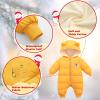 BYFRI Baby Winter Clothes Snowsuit 6-12 Infant Bear Hooded Jumpsuit Newborn Coat Unisex Toddler Cozy Bodysuit Snow Outerwear for Girls Boys view 3