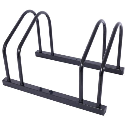 ZeHuoGe Bikes Floor Stand, Bike Parking Rack Garage Bike Storage Stand Indoor/Outdoor 22-28" Wheel Stand, Max Tire Width 2.15" (Black, 2 Bikes)