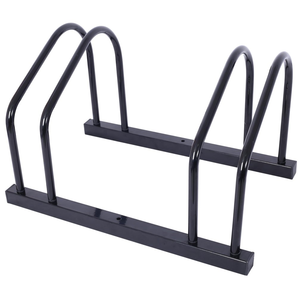 ZeHuoGe Bikes Floor Stand, Bike Parking Rack Garage Bike Storage Stand Indoor/Outdoor 22-28" Wheel Stand, Max Tire Width 2.15" (Black, 2 Bikes)