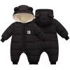 BYFRI Toddler Snow Suit Baby Winter Clothes for Boys Girls 18-24 Months Bear Hooded Jumpsuit Infant Coat Newborn Cozy Snow Outfit for Unisex view 1