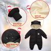 BYFRI Toddler Snow Suit Baby Winter Clothes for Boys Girls 18-24 Months Bear Hooded Jumpsuit Infant Coat Newborn Cozy Snow Outfit for Unisex view 3