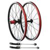 HIMALO 20 Inch Foldable Bicycle Wheelset 406/451 BMX Rim V Brake Wheels Quick Release 16/24H Hub 74/130mm for 7 8 9 10 11 Speed Cassette 1230g(Black A,451) view 1