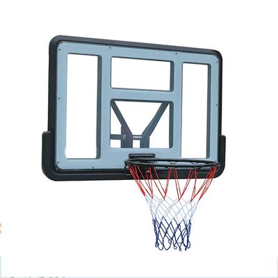 TREEYX PVC Transparent Backboard 110x75cm Teens Basketball Board Wall Mounted Net Set Hanging Hoop Outdoor Sport