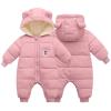 BYFRI Toddler Snow Suit Baby Girl Winter Clothes 12-18 Months Newborn Coat Infant Cozy Jumpsuit Cute Bear Hooded Outerwear for Girls view 1