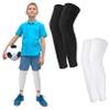PLMMOUT 2 Pairs Leg Sleeves,Long Leg Compression Sleeve,Non-Slip Compression UV Leg Sleeves,Sports Long Knee Sleeve for Boys Girls Youth Basketball Running Sports Cycling view 1
