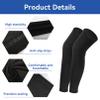 PLMMOUT 2 Pairs Leg Sleeves,Long Leg Compression Sleeve,Non-Slip Compression UV Leg Sleeves,Sports Long Knee Sleeve for Boys Girls Youth Basketball Running Sports Cycling view 2