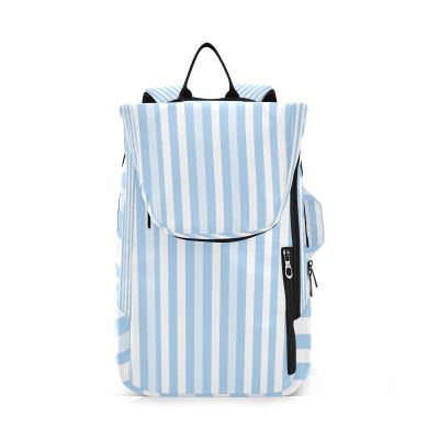 Bulletgxll Blue Stripes Tennis Bag Tennis Backpack for Men and Women Large Racket Bags Holds Tennis Pickleball Badminton