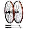 HIMALO 20 Inch Foldable Bicycle Wheelset 406/451 BMX Rim V Brake Wheels Quick Release 16/24H Hub 74/130mm for 7 8 9 10 11 Speed Cassette 1230g(Black,406) view 1