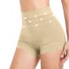 NineFit Basics Women's Boxer Briefs Underwear Anti Chafing Boy Shorts Panties High Waisted Soft Stretch Boxer Shorts Beige, X-Small view 4