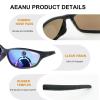 AEANU Day & Night Sunglasses 2-Pack for Women & Teens  Lightweight UV400 Mirrored and Yellow Lens Glasses for Outdoor, Driving, and Everyday Use view 2