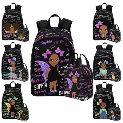 D-Story 2 In 1 Backpacks Set For School Season For Daughter From Mom Personalized Name School Bag with Lunch Box