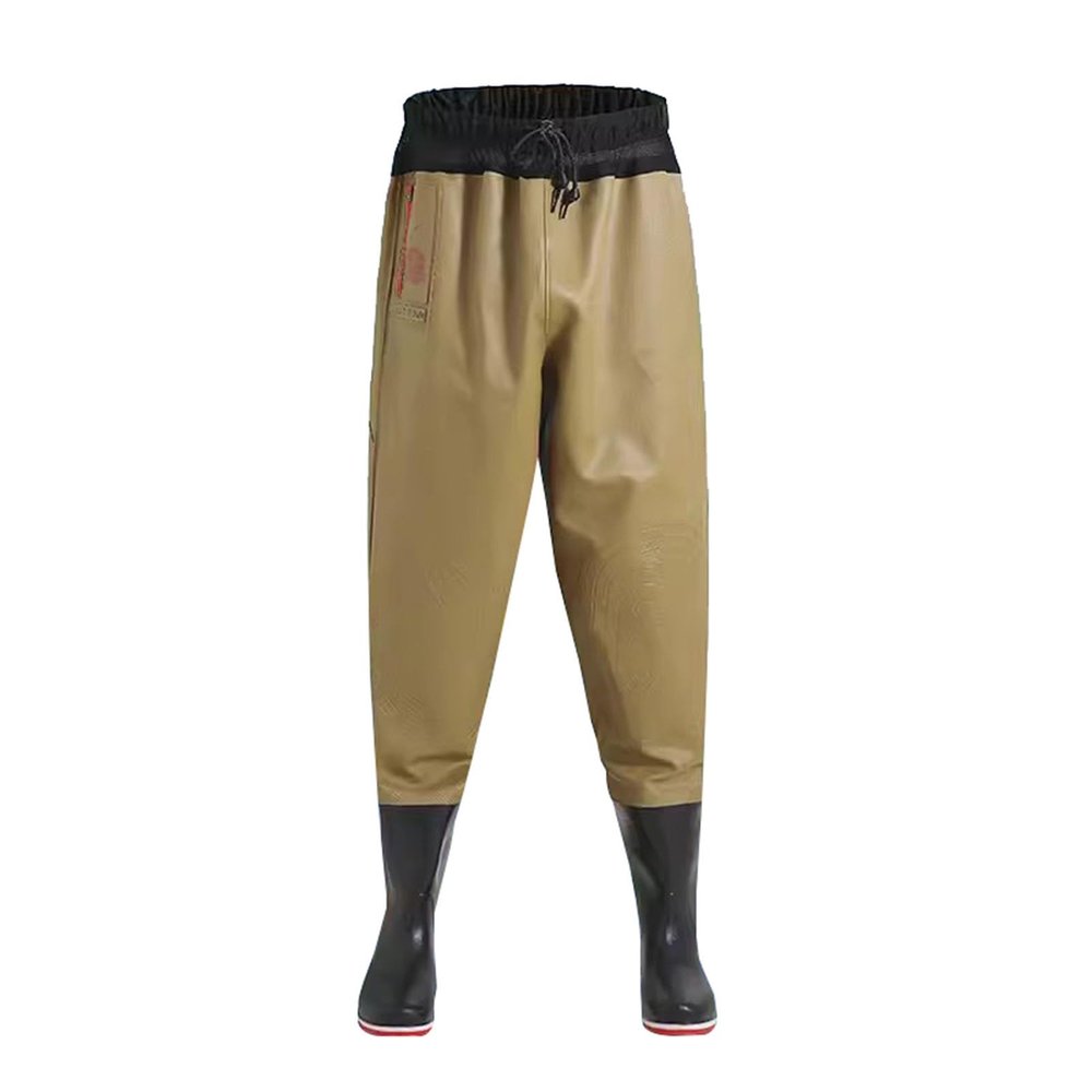 KPHYMOD Fishing Hip Wader with Boots, Lightweight Hip Boot for Men and Women Transplanting Outdoor Waterproof Bootsr(Khaki,8)