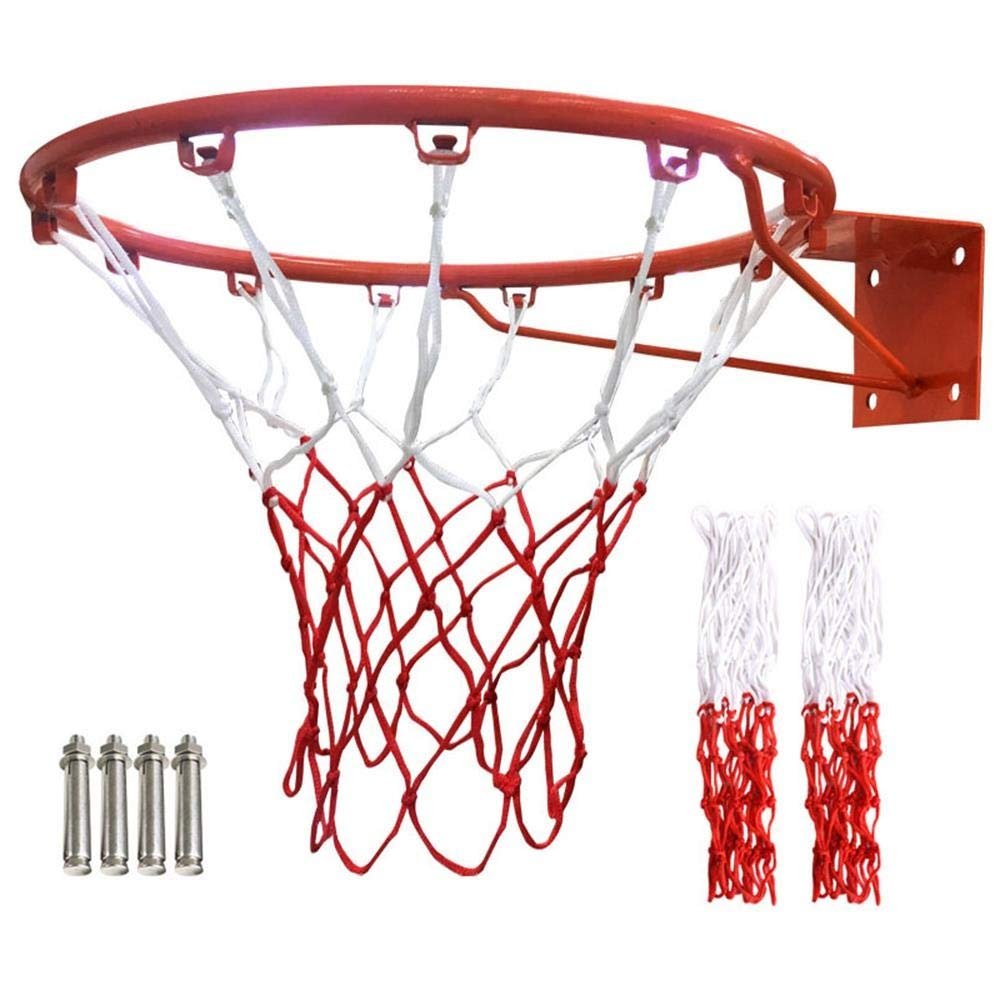 TREEYX Teens Hanging Basketball Hoop with 2 Nets Multi-functional Scene Adult Basketball Stand Achieve Diameter 45cm