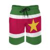 Adugen Origei Suriname Flag Shorts Surf Men's Beach Swim Trunk XL view 3
