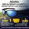 AEANU Day & Night Sunglasses 2-Pack for Women & Teens Lightweight UV400 Mirrored and Yellow Lens Glasses for Outdoor, Driving, and Everyday Use view 4