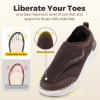 FitVille Diabetic Shoes for Men Wide Width for Swollen Feet, Extra Wide Shoes for Men with Fully Adjustable Straps(Brown, 9.5 Extra Wide) view 2