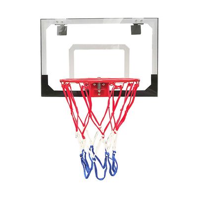 TREEYX Basketball Board 45x30cm PC Transparent Backboard Wall Mounted Hoop Hanging No-Punching Hoop Net Set with Ball