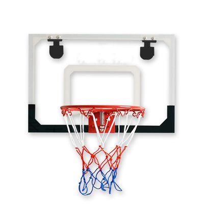 TREEYX Basketball Board 45x30cm PC Transparent Backboard Wall Mounted Basketball Hoop Hanging No Punching Iron Basket