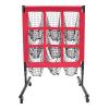 YIYIBYUS 9 Pocket Pitching Net for Baseball and Softball,Pitcher Training Net,Square Baseball Training Equipment for Hitting Pitching Practice, Baseball Training Net,Adjustable Height (Red) view 4