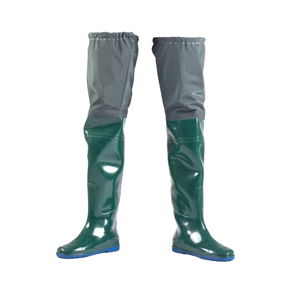 JCWGLY Outdoor Waterproof PVC Hip Waders for Men Women, Lightweight Wading Boots for Farmland Fishing Aquaculture(6)