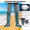 JCWGLY Outdoor Waterproof PVC Hip Waders for Men Women, Lightweight Wading Boots for Farmland Fishing Aquaculture(6) view 3
