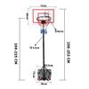 TREEYX Outdoor Basketball Stand Free Standing Portable Basketball Hoop Basketball Board Net Set with Wheel (One Color White) view 2