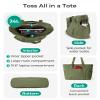 BAGSMART Tote Bag for Women, Tote Bag with Zipper Work Tote with Compartments Nurse Shoulder Hanbag for Travel, Gym view 4