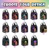D-Story Personalized Name School Bag African Style Customized Name present Custom Kid's Backpack With Lunch Bag Box view 3
