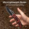CIVIVI Pocket Knife for Men, Biophase Flipper Tactical Folding Knife, 3.48" Nitro-V Blade Aluminum with G-10 Handle, Lightweight Skeletonized EDC Knife for Camping Hunting, C23083C-1 (Burgundy) view 2