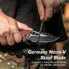 CIVIVI Pocket Knife for Men, Biophase Flipper Tactical Folding Knife, 3.48" Nitro-V Blade Aluminum with G-10 Handle, Lightweight Skeletonized EDC Knife for Camping Hunting, C23083C-1 (Burgundy) view 3