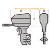 Liru Outboard Motor Cover, Half Motor Cover Waterproof Fits Up to 200HP view 4