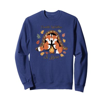 Autumn Season Camping Design Foxes Cute Fall Sweatshirt