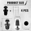 4 Packs Bite Valve Replacement Sheath for Osprey, Hydration Pack Bite Valve BPA-Free Bite Valve Nozzle Silicone Water Bladder Mouthpiece Compatible with Hydrapak Hydration Reservoirs (Black) view 2